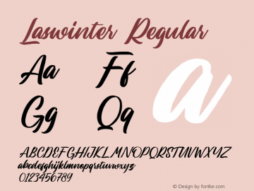 Laswinter  Font Sample