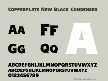 CopperplateNew-BlackCondensed Version 1.000;PS 001.000;hotconv 1.0.88;makeotf.lib2.5.64775图片样张