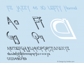 FZ JAZZY 45 3D LEFTY Normal 1.000 Font Sample