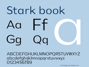 Stark book 0.1.0 Font Sample