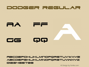 Dodger Version 3.1; 2019 Font Sample
