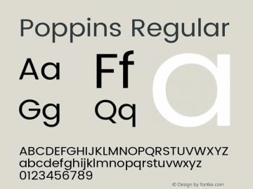 Poppins Version 1.0 Font Sample