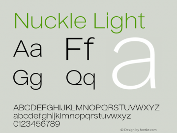 Nuckle Light Version 1.032;PS 1.32;hotconv 1.0.88;makeotf.lib2.5.647800图片样张