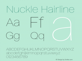 Nuckle Hairline Version 1.032;PS 1.32;hotconv 1.0.88;makeotf.lib2.5.647800图片样张