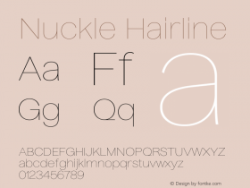 Nuckle Hairline Version 1.032;PS 1.32;hotconv 1.0.88;makeotf.lib2.5.647800图片样张