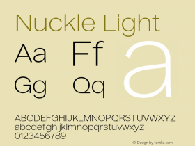 Nuckle Light Version 1.032;PS 1.32;hotconv 1.0.88;makeotf.lib2.5.647800图片样张