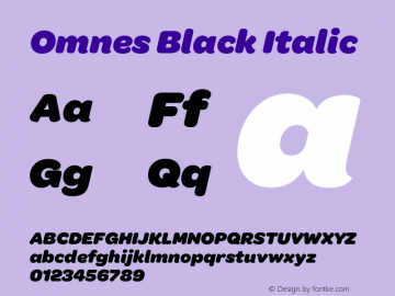 Omnes Black Italic Version 1.003图片样张