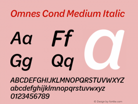 Omnes Cond Medium Italic Version 1.003图片样张