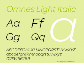 Omnes Light Italic Version 1.003图片样张