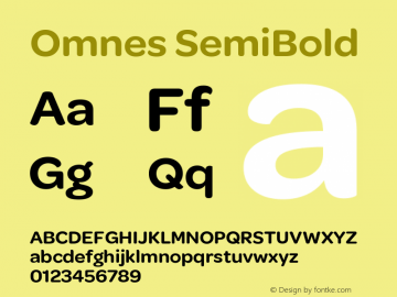 Omnes SemiBold Version 1.004图片样张
