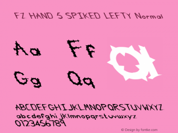 FZ HAND 5 SPIKED LEFTY Normal 1.0 Thu Feb 10 02:00:25 1994 Font Sample