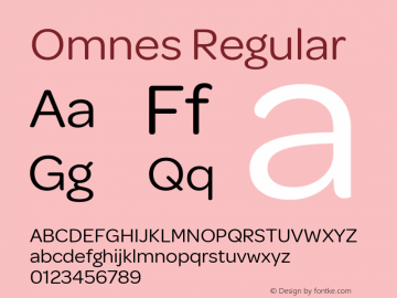 Omnes-Regular Version 1.004 Font Sample