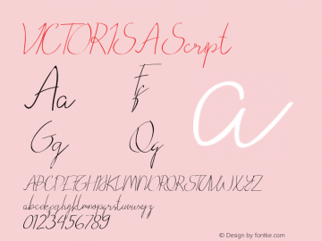 VICTORISA Script Version 1.009;Fontself Maker 3.1.2 Font Sample