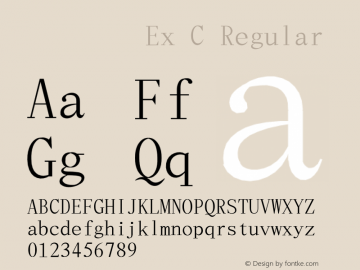 花園明朝Ex C Regular  Font Sample