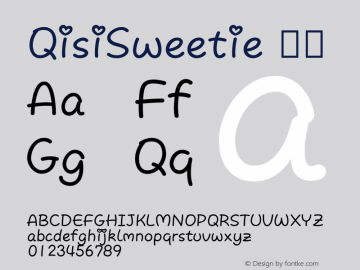 Sweetie Version 1.00 Font Sample