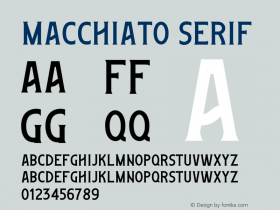 Macchiato Serif Version 1.002;Fontself Maker 3.2.2 Font Sample