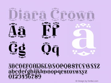 Diara Crown Version 1.000 | w-rip DC20190625 Font Sample