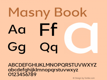 MasnyBook Version 1.000;YWFTv17 Font Sample