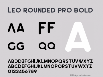 Leo Rounded Pro Bold Version 1.002;Fontself Maker 3.1.1图片样张