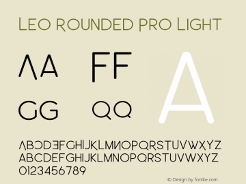 Leo Rounded Pro Light Version 1.002;Fontself Maker 3.1.1图片样张