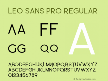 Leo Sans Pro Version 1.002;Fontself Maker 3.1.1 Font Sample
