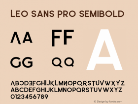 Leo Sans Pro Semibold Version 1.002;Fontself Maker 3.1.1图片样张