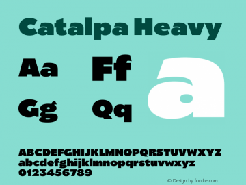 Catalpa Heavy Version 1.000 | wf-rip DC20190625 Font Sample