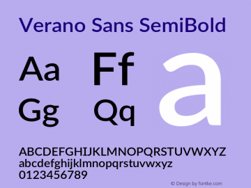 VeranoSans-SemiBold Version 3.001;June 30, 2019;FontCreator 11.5.0.2425 64-bit Font Sample