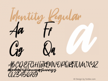 Identity Version 1.000;PS 001.001;hotconv 1.0.56 Font Sample