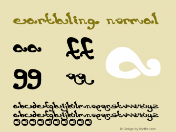 earthling. normal snailfonts.v1 Font Sample