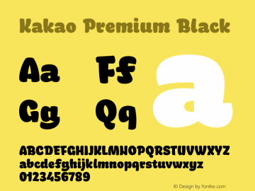 KakaoPremiumBl-Regular Version 1.100 Font Sample