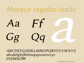 Horace regular-italic 0.1.0图片样张