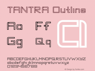 TANTRA Outline Version 1.002;Fontself Maker 3.1.2图片样张