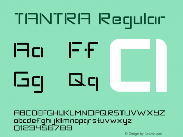 TANTRA Version 1.002;Fontself Maker 3.1.2图片样张