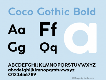 CocoGothic-Bold Version 3.001 Font Sample