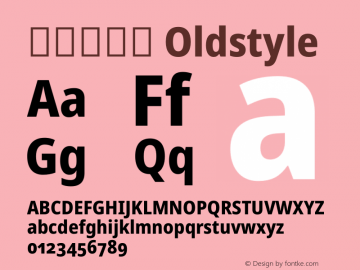 有爱窄黑体 Oldstyle ExtraBold  Font Sample