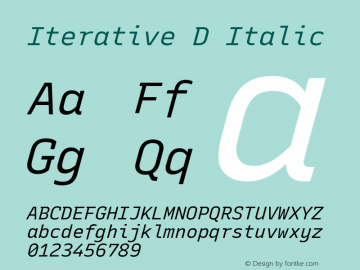 Iterative D Italic Version 1.013图片样张