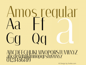 Amos regular 0.1.0 Font Sample