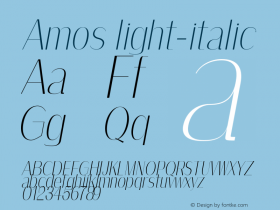 Amos light-italic 0.1.0图片样张