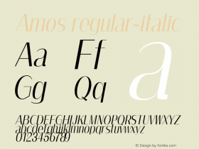 Amos regular-italic 0.1.0图片样张