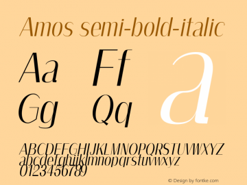 Amos semi-bold-italic 0.1.0图片样张