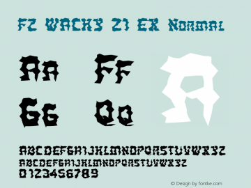 FZ WACKY 21 EX Normal 1.000 Font Sample