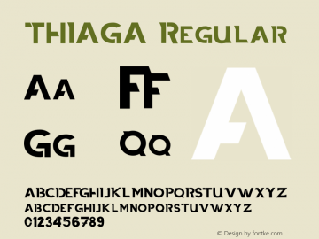 THIAGA Version 1.002;Fontself Maker 3.2.2 Font Sample