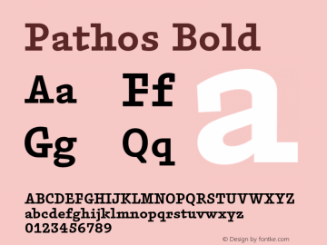 Pathos-Bold Version 1.000;PS 001.000;hotconv 1.0.88;makeotf.lib2.5.64775图片样张
