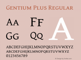 Gentium Plus Regular Version 1.510 Font Sample