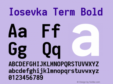 Iosevka Term Bold 1.14.1; ttfautohint (v1.7.9-c794)图片样张