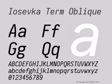 Iosevka Term Oblique 2.2.1图片样张