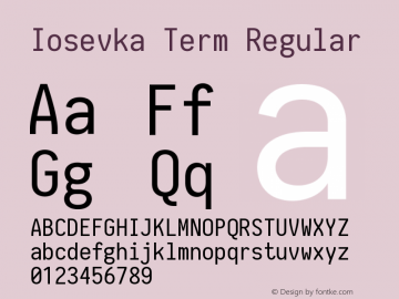 Iosevka Term 2.2.1图片样张