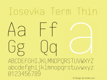 Iosevka Term Thin 2.2.1图片样张