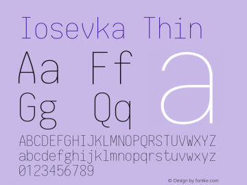Iosevka Thin 2.2.1图片样张